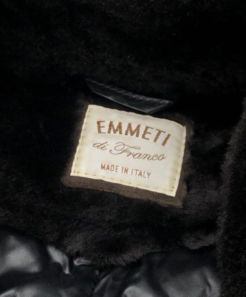 EMMETI（エンメティ）EMMETI (エンメティ) ムートンダウンジャケット ブラック サイズ:50の古着・服飾アイテム