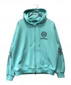 A'gemエージェム）の古着「スクロールロゴジップパーカー」｜スカイブルー