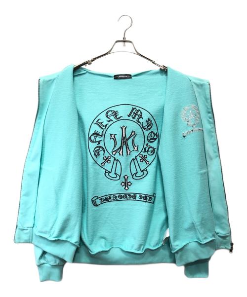 A'gem（エージェム）A'gem (エージェム) スクロールロゴジップパーカー スカイブルー サイズ:FREEの古着・服飾アイテム