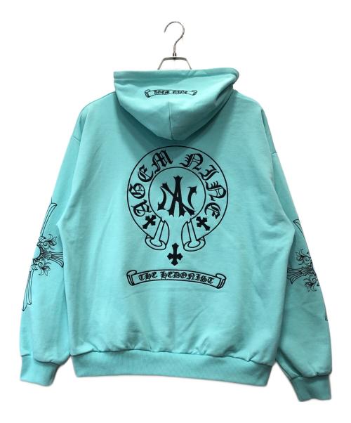 A'gem（エージェム）A'gem (エージェム) スクロールロゴジップパーカー スカイブルー サイズ:FREEの古着・服飾アイテム