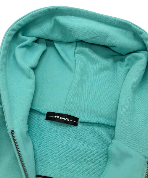 A'gem（エージェム）A'gem (エージェム) スクロールロゴジップパーカー スカイブルー サイズ:FREEの古着・服飾アイテム