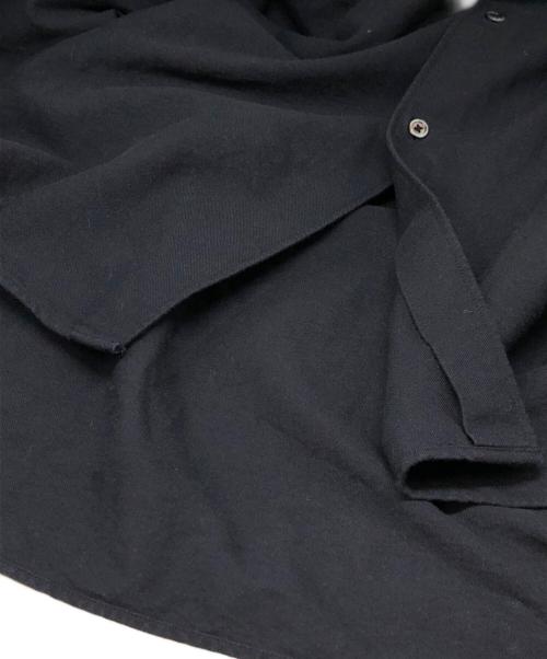 Graphpaper（グラフペーパー）Graphpaper (グラフペーパー) Oxford Oversized Band Collar Shirt ブラック サイズ:下記参照の古着・服飾アイテム