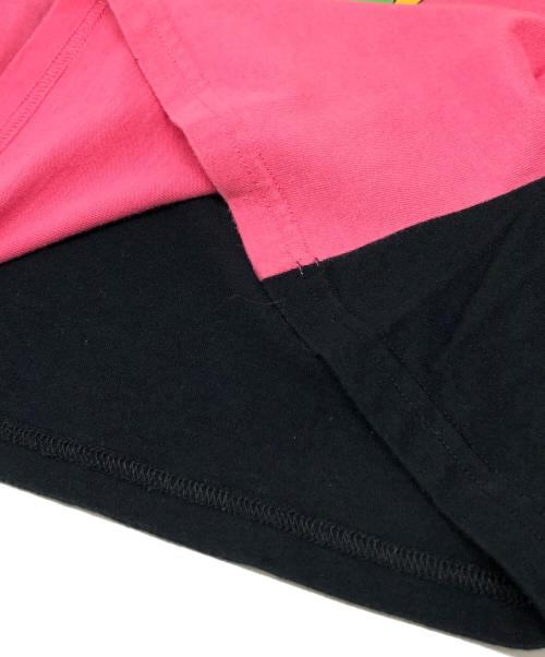 DOLCE & GABBANA（ドルチェ＆ガッバーナ）DOLCE & GABBANA (ドルチェ＆ガッバーナ) ラメトリムプリントカットソー ブラック×ピンク サイズ:Sの古着・服飾アイテム