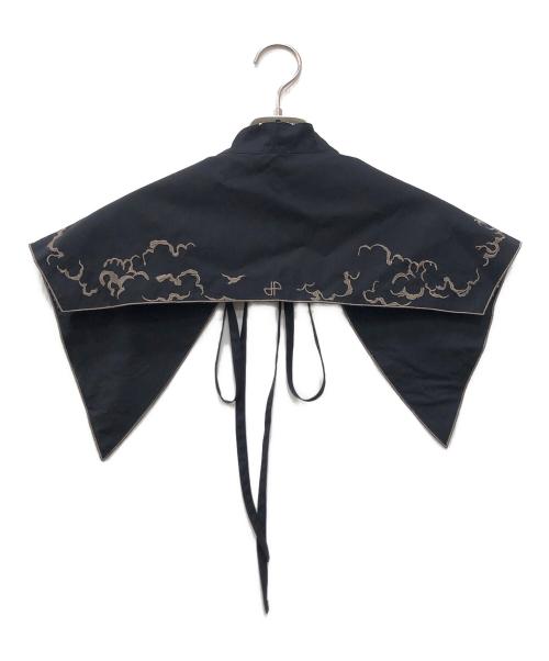 patou（パトゥ）Patou (パトゥ) 刺繍デザインコットン付け襟 ブラック サイズ:TUの古着・服飾アイテム