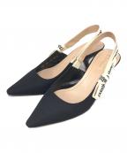 Christian Diorクリスチャン ディオール）の古着「J'ADIORストラップ付きミュール」｜ブラック