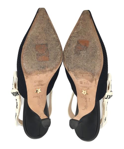 Christian Dior（クリスチャン ディオール）Christian Dior (クリスチャン ディオール) J'ADIORストラップ付きミュール ブラック サイズ:34 1/2の古着・服飾アイテム