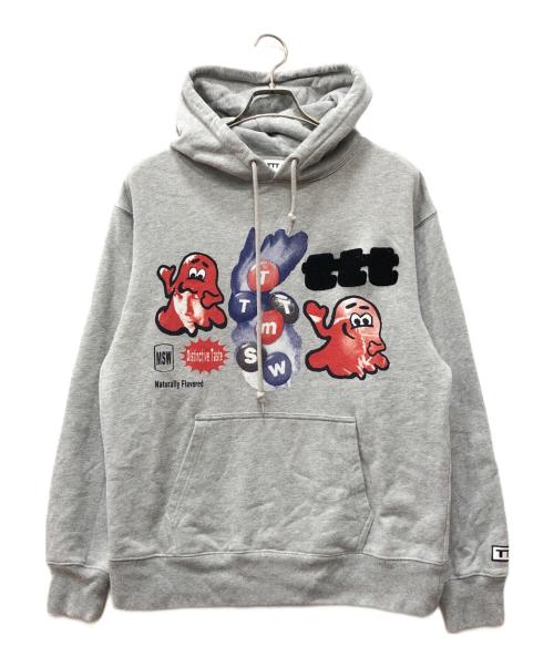TTT MSW（ティー モダンストリートウェア）TTT MSW (ティー) プルオーバーパーカー グレー サイズ:Lの古着・服飾アイテム