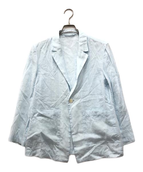 MACPHEE（マカフィー）MACPHEE (マカフィー) ラミーソリッド シングルジャケット ブルー サイズ:36の古着・服飾アイテム