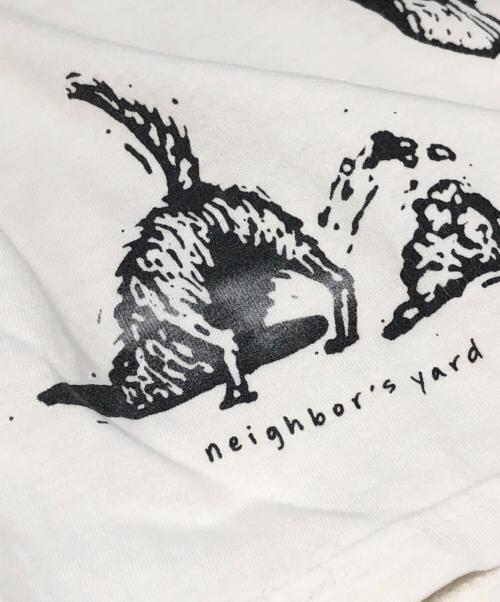 Hanes（ヘインズ）Hanes (ヘインズ) ドッグジョークプリントTシャツ ホワイト サイズ:Lの古着・服飾アイテム