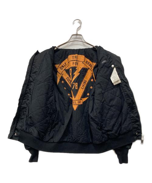DIESEL（ディーゼル）DIESEL (ディーゼル) 切替ボンバージャケット ブラック サイズ:Sの古着・服飾アイテム