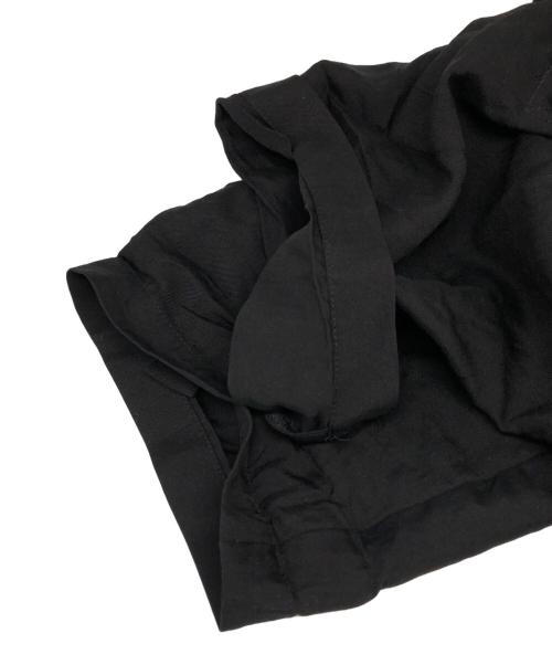 YOHJI YAMAMOTO（ヨウジヤマモト）YOHJI YAMAMOTO (ヨウジヤマモト) Cu/W HIGH TWISTED GABARDINE SIDE GATHER DETAIL COAT A ブラック サイズ:1の古着・服飾アイテム