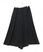 YOHJI YAMAMOTOヨウジヤマモト）の古着「TA/PE CREPE DE CHINE SKIRT-LIKE GATHER PANTS」｜ブラック
