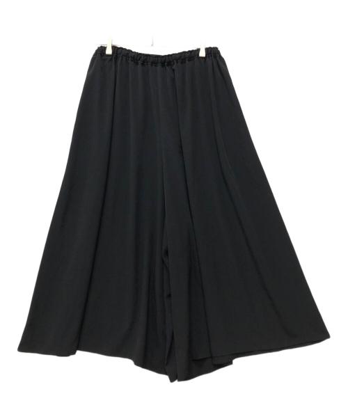 YOHJI YAMAMOTO（ヨウジヤマモト）YOHJI YAMAMOTO (ヨウジヤマモト) TA/PE CREPE DE CHINE SKIRT-LIKE GATHER PANTS ブラック サイズ:1の古着・服飾アイテム