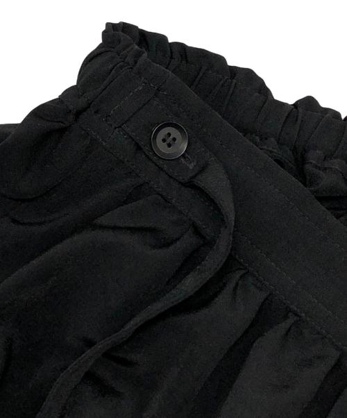 YOHJI YAMAMOTO（ヨウジヤマモト）YOHJI YAMAMOTO (ヨウジヤマモト) TA/PE CREPE DE CHINE SKIRT-LIKE GATHER PANTS ブラック サイズ:1の古着・服飾アイテム