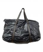 BOTTEGA VENETAボッテガベネタ）の古着「ナイロンレザーボストンバッグ」｜ブラック