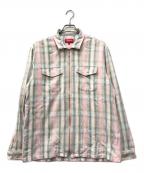 SUPREMEシュプリーム）の古着「PLAID FLANNEL ZIP UP SHIRT」｜ピンク