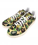 adidas×A BATHING APEアディダス×ア ベイシング エイプ）の古着「Stan Smith ABC Camoスニーカー」｜カーキ