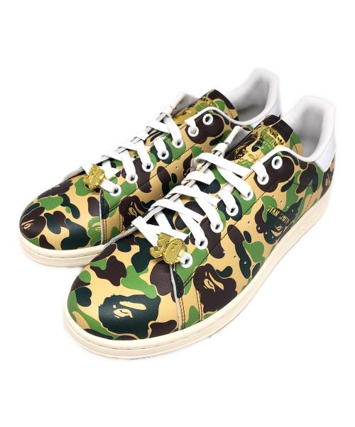 adidas（アディダス）adidas (アディダス) A BATHING APE (ア ベイシング エイプ) Stan Smith ABC Camoスニーカー カーキ サイズ:27.5cmの古着・服飾アイテム