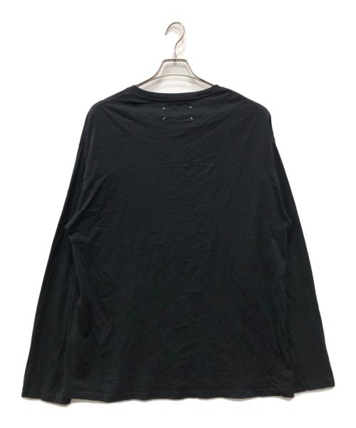 Maison Margiela（メゾンマルジェラ）Maison Margiela (メゾンマルジェラ) 再構築UNIVERSITY長袖Tシャツ ブラック サイズ:48の古着・服飾アイテム