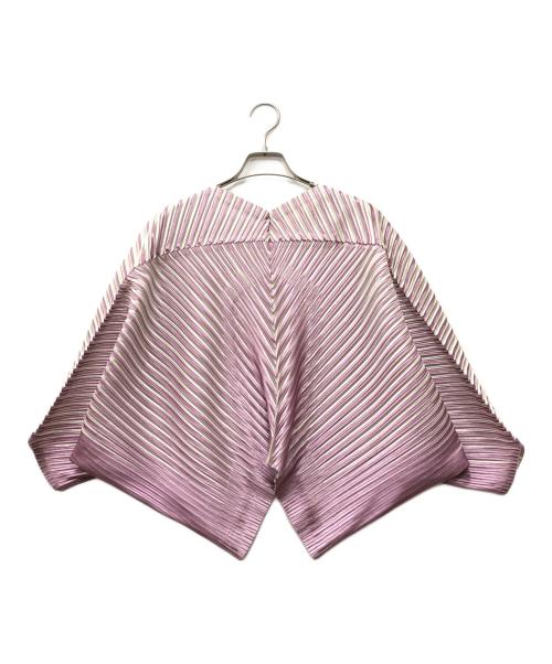PLEATS PLEASE（プリーツプリーズ）PLEATS PLEASE (プリーツプリーズ) 変形カーディガン ピンク サイズ:下記参照の古着・服飾アイテム