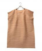 PLEATS PLEASEプリーツプリーズ）の古着「変形カットソー」｜ベージュ