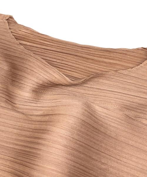 PLEATS PLEASE（プリーツプリーズ）PLEATS PLEASE (プリーツプリーズ) 変形カットソー ベージュ サイズ:3の古着・服飾アイテム