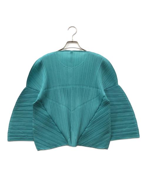 PLEATS PLEASE（プリーツプリーズ）PLEATS PLEASE (プリーツプリーズ) プリーツカットソー グリーン サイズ:3の古着・服飾アイテム