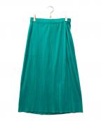 PLEATS PLEASEプリーツプリーズ）の古着「プリーツスカート」｜グリーン