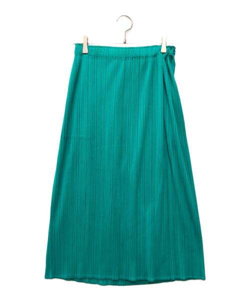 PLEATS PLEASE（プリーツプリーズ）PLEATS PLEASE (プリーツプリーズ) プリーツスカート グリーン サイズ:3の古着・服飾アイテム