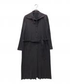PLEATS PLEASEプリーツプリーズ）の古着「プリーツコート」｜ネイビー
