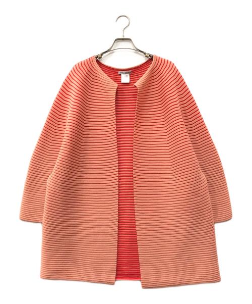 ISSEY MIYAKE（イッセイミヤケ）ISSEY MIYAKE (イッセイミヤケ) デザインカーディガン レッド サイズ:2の古着・服飾アイテム