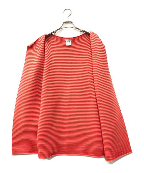 ISSEY MIYAKE（イッセイミヤケ）ISSEY MIYAKE (イッセイミヤケ) デザインカーディガン レッド サイズ:2の古着・服飾アイテム