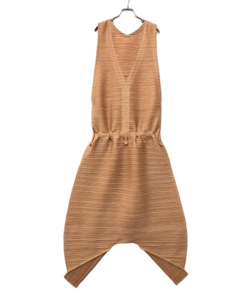 PLEATS PLEASE（プリーツプリーズ）PLEATS PLEASE (プリーツプリーズ) プリーツオールインワン ベージュ サイズ:5の古着・服飾アイテム