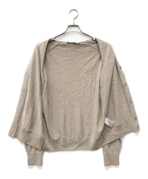 maison kitsune（メゾンキツネ）maison kitsune (メゾンキツネ) FOX HEAD PATCH CLASSIC CARDIGAN ベージュ サイズ:Mの古着・服飾アイテム