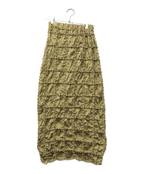 cucuri（ククリ）cucuri (ククリ) 有松絞りタイトスカート ベージュ サイズ:下記参照の古着・服飾アイテム