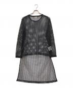 COMME des GARCONS HOMMEコムデギャルソン オム）の古着「メッシュロングカットソー」｜ブラック