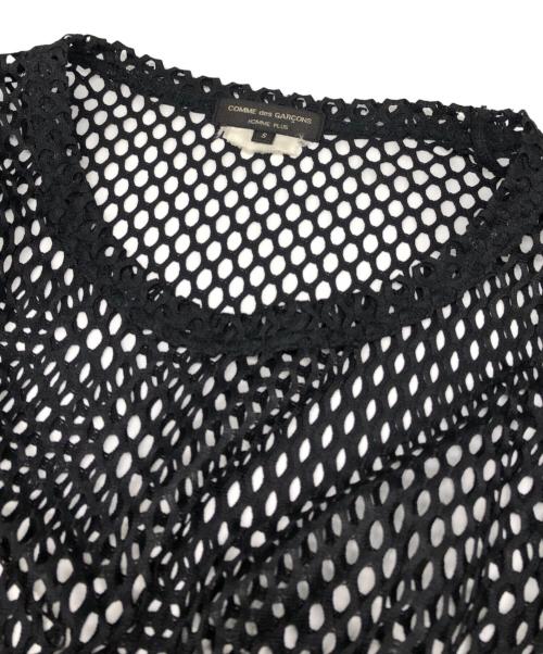 COMME des GARCONS HOMME（コムデギャルソン オム）COMME des GARCONS HOMME (コムデギャルソン オム) メッシュロングカットソー ブラック サイズ:Sの古着・服飾アイテム