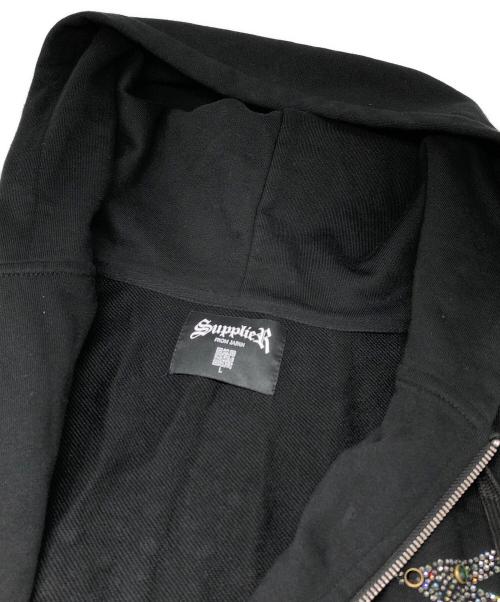 SUPPLIER（サプライヤー）SUPPLIER (サプライヤー) ジップパーカー ブラック サイズ:Lの古着・服飾アイテム