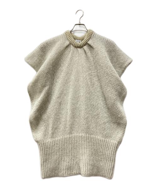 LOEWE（ロエベ）LOEWE (ロエベ) モヘア混ニットベスト ベージュ サイズ:Sの古着・服飾アイテム