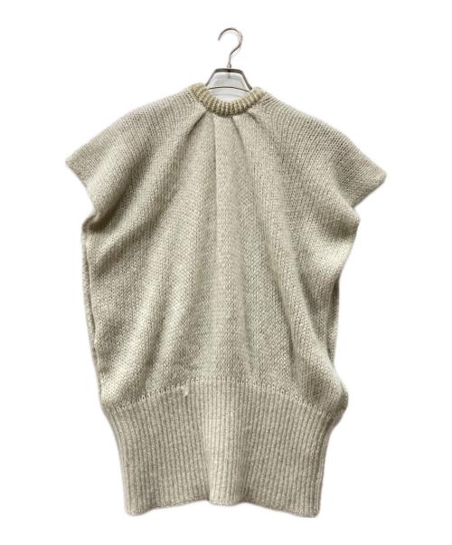 LOEWE（ロエベ）LOEWE (ロエベ) モヘア混ニットベスト ベージュ サイズ:Sの古着・服飾アイテム