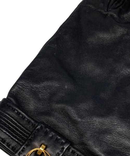 HERMES（エルメス）HERMES (エルメス) ケリーレザーグローブ ブラック サイズ:7 1/2の古着・服飾アイテム