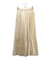 Noble (ノーブル) ブライトサテンアコーディオンプリーツスカート ベージュ サイズ:FREE 未使用品：10000円