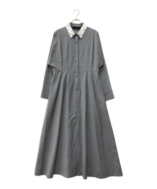 ebure（エブール）EBURE (エブール) ブラウスワンピース グレー サイズ:38の古着・服飾アイテム