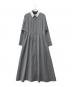 EBURE（エブール）の古着「ブラウスワンピース」｜グレー