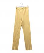 PLEATS PLEASEプリーツプリーズ）の古着「プリーツパンツ」｜イエロー