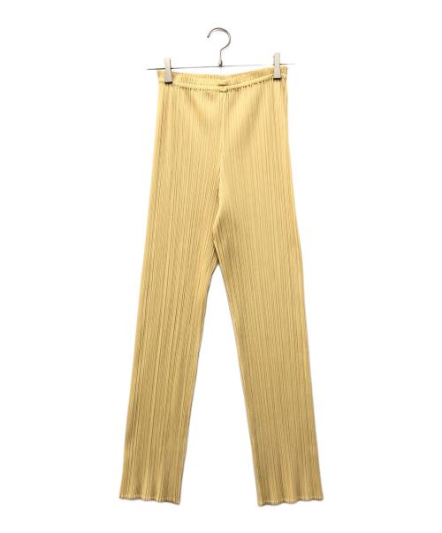 PLEATS PLEASE（プリーツプリーズ）PLEATS PLEASE (プリーツプリーズ) プリーツパンツ イエロー サイズ:1の古着・服飾アイテム