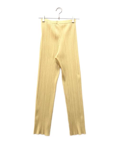 PLEATS PLEASE（プリーツプリーズ）PLEATS PLEASE (プリーツプリーズ) プリーツパンツ イエロー サイズ:1の古着・服飾アイテム