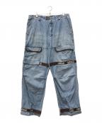 MARITHE+FRANCOIS GIRBAUDマリテフランソワジルボー）の古着「シャトルデニムパンツ」｜インディゴ