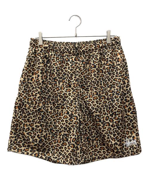 stussy（ステューシー）stussy (ステューシー) Basic Mesh Shorts Leopard ベージュ サイズ:Mの古着・服飾アイテム