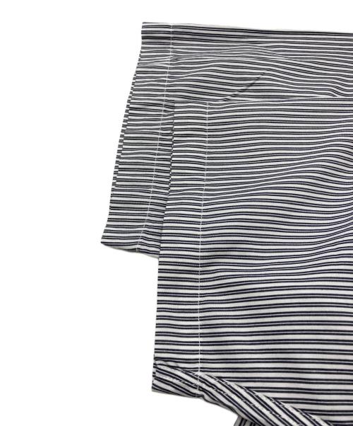 stussy（ステューシー）stussy (ステューシー) BOXY SS SHIRT 8 BALL STRIPE グレー サイズ:Sの古着・服飾アイテム